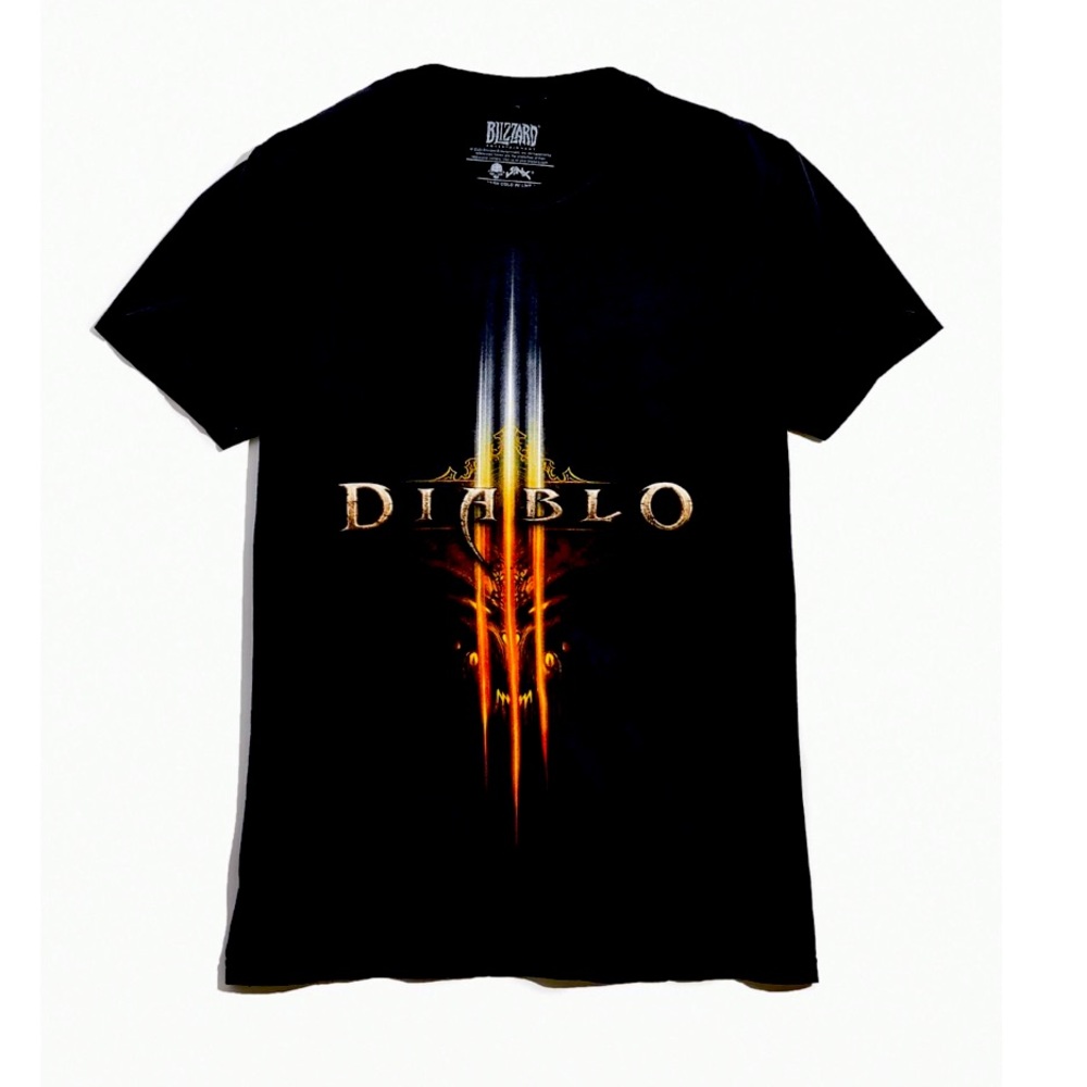 Urban Outfitters Exclusive Diablo Gamer Washed Tee Black Orange Unisex M NWT